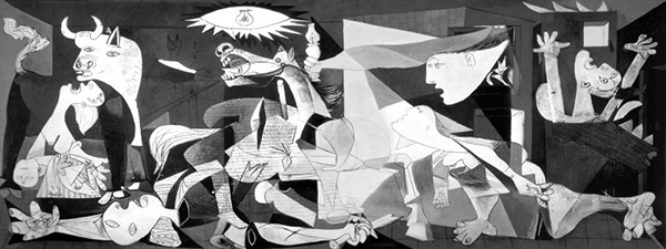 Guernica retrata o bombardeio à cidade de Guernica durante a Guerra Civil Espanhola (1936-1939).