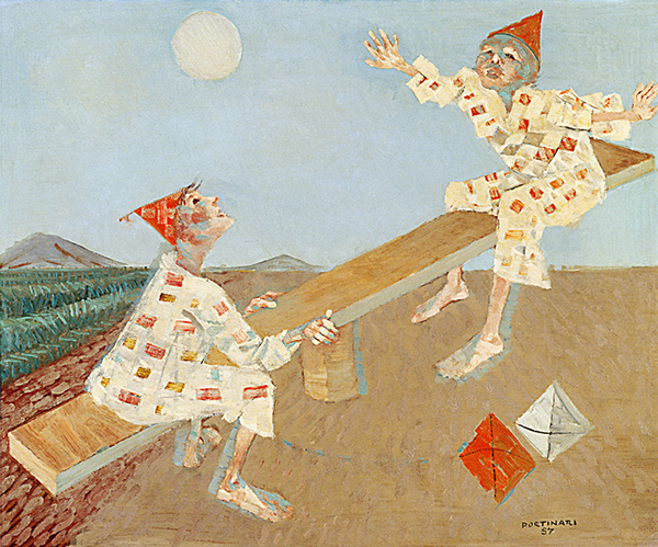 Palhacinhos na Gangorra. Portinari, 1957. Projeto Portinari.